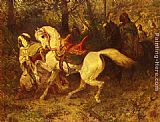 Adolf Schreyer On The March painting